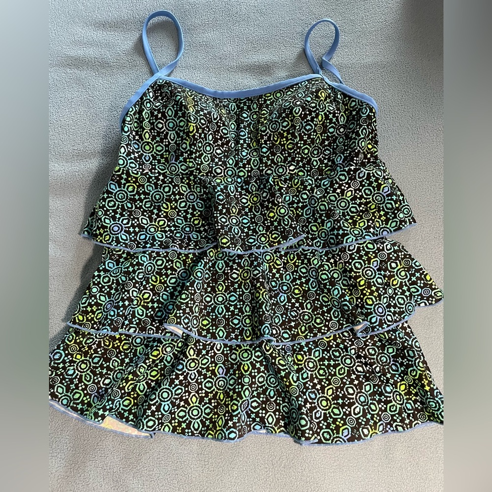 Fit 4U size 8 blue/green/black bathing suit tap